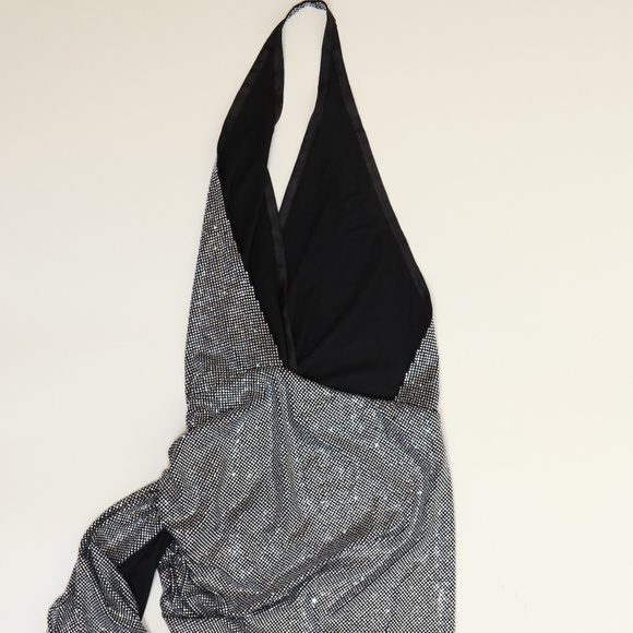 ❌SOLD❌ Alexandre Vauthier Embellished Crystal Silver Halter Skirt Mini Dress - Picture 10 of 14